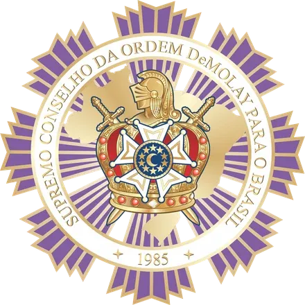 Selo do Supremo Conselho da Ordem DeMolay para o Brasil, com a data de 1985