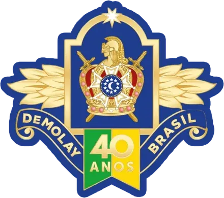 Emblema comemorativo dos 40 anos do DeMolay Brasil